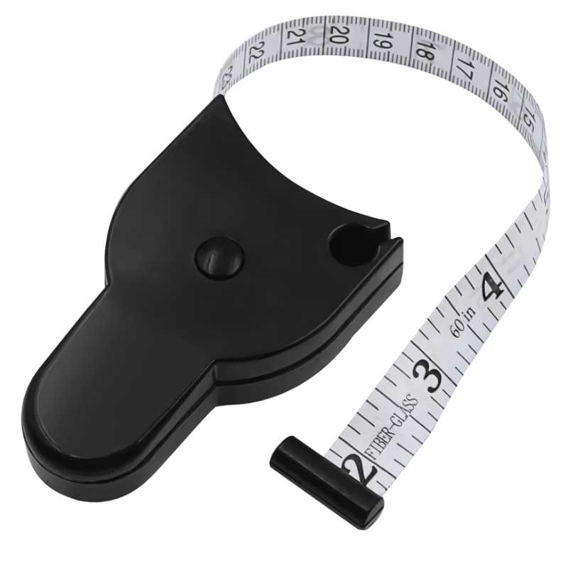Lichaamsmeetlint van Fit Fuel Lifestyle voor het nauwkeurig meten van taille, armen en benen – geschikt voor fitness en progressie tracking.