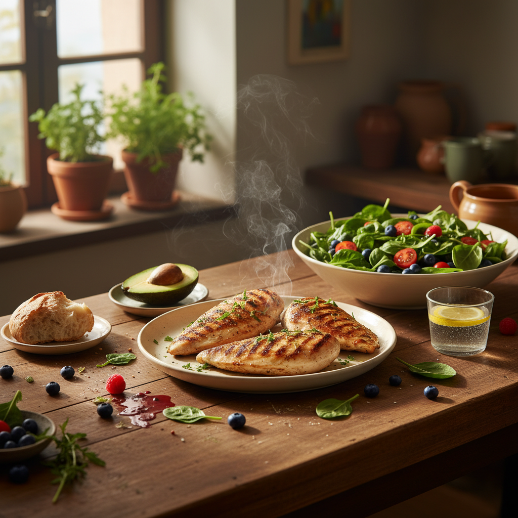 Gezonde eiwitrijke maaltijd om visceraal vet te verminderen