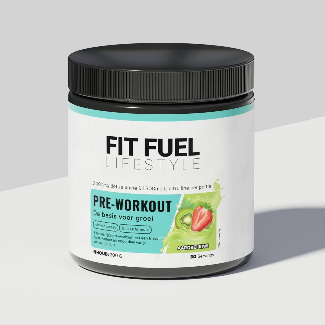 Fit Fuel Lifestyle Pre-Workout Aardbei Kiwi – Krachtige pre-workout voor maximale focus, energie en spierkracht